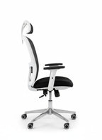 Milano Chair – White Frame, Nickel Base