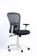 Milano Mid-Back Chair – White Frame