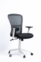 Milano Mid-Back Chair – White Frame