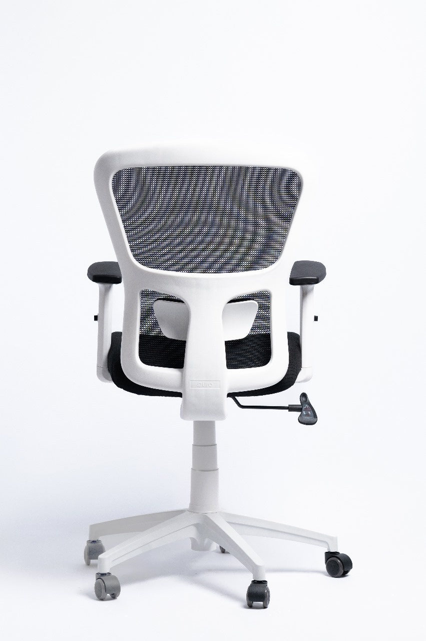 Milano Mid-Back Chair – White Frame