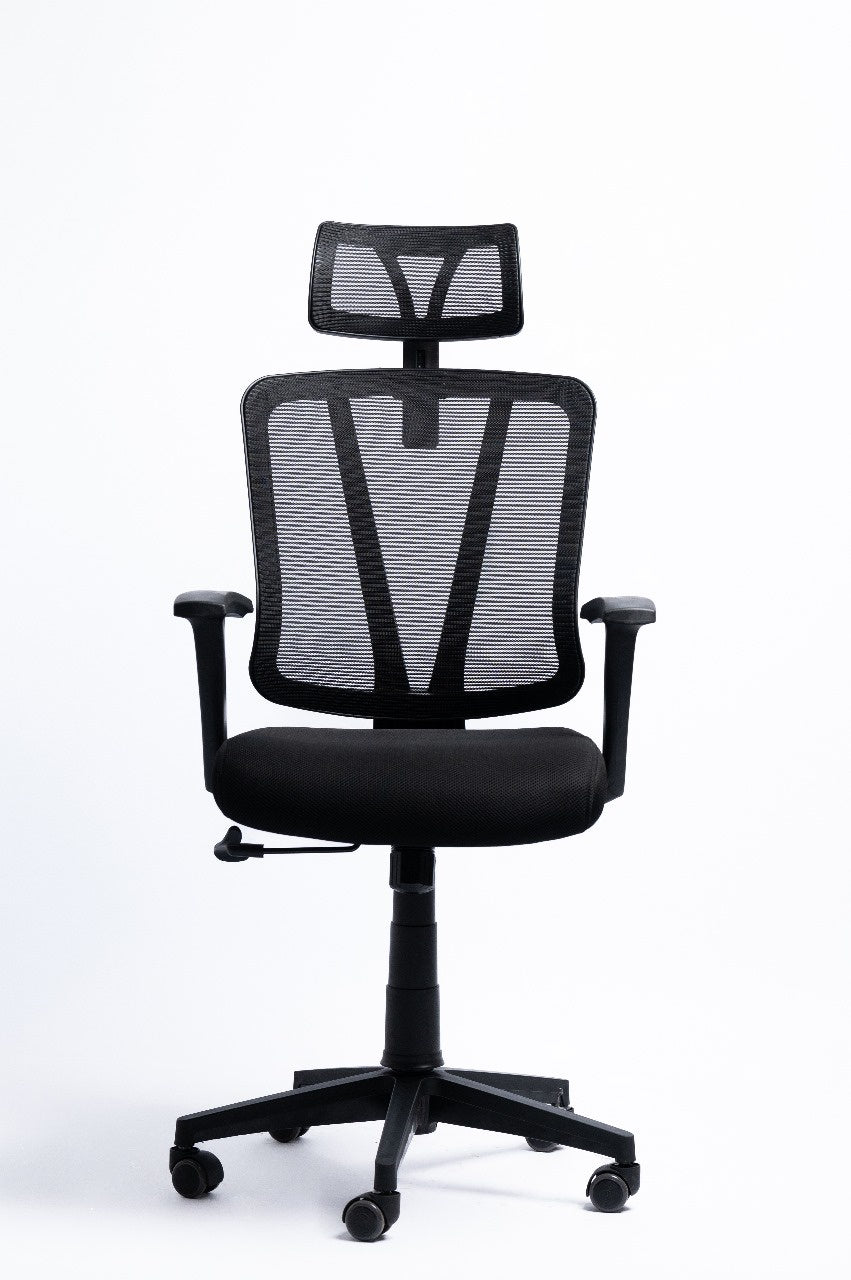 Sky Chair with Headrest – Black Frame