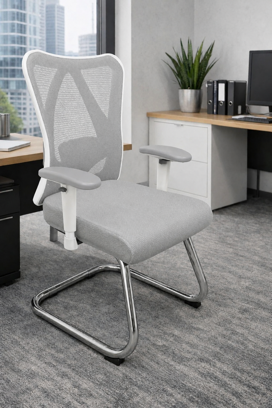 Victor Waiting Chair – White Frame