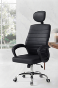 Bob High Leather Chair – Black Frame