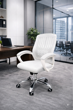 Bob Mid-Back Chair- White Frame