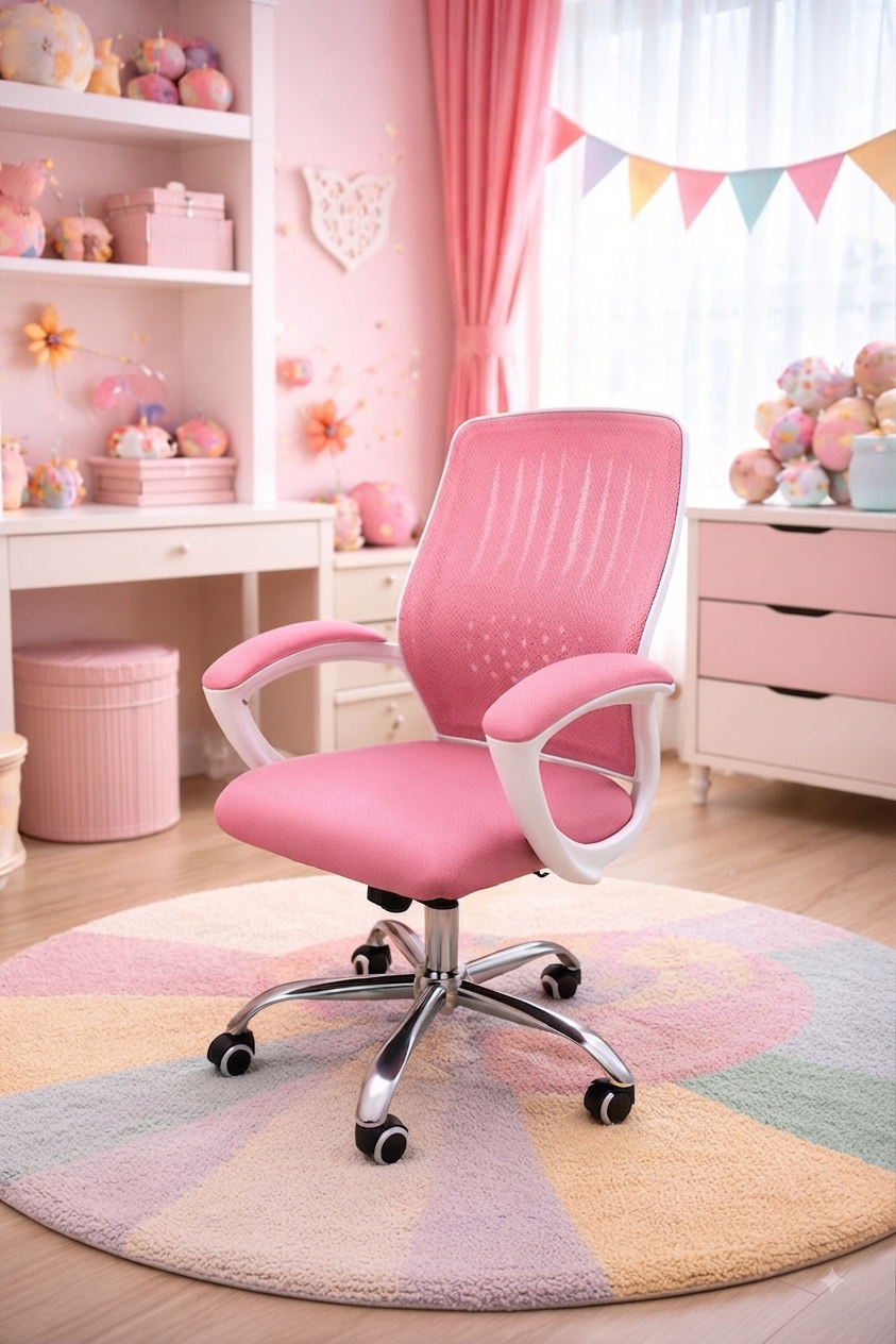 Bob Mid-Back Chair- White Frame