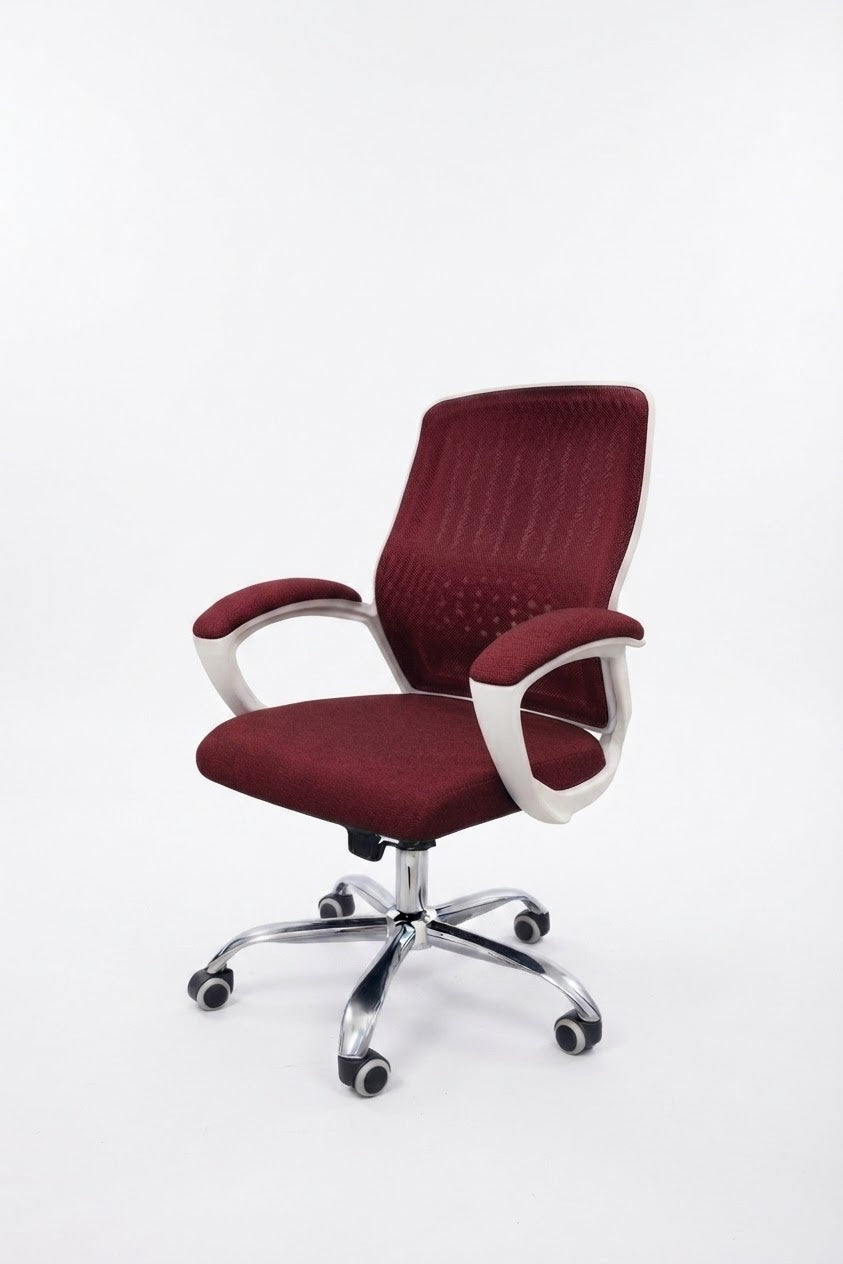 Bob Mid-Back Chair- White Frame